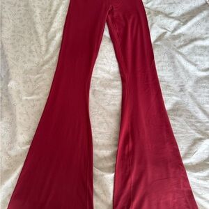 Aerie Offline Deep Red Flare Leggings